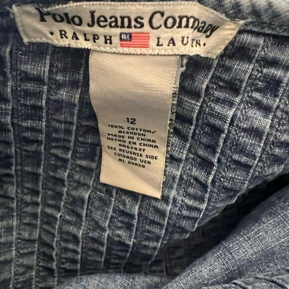 Vintage Polo Jeans company Ralph Lauren denim ruffle skirt. Size 12. Western. - Picture 4 of 10